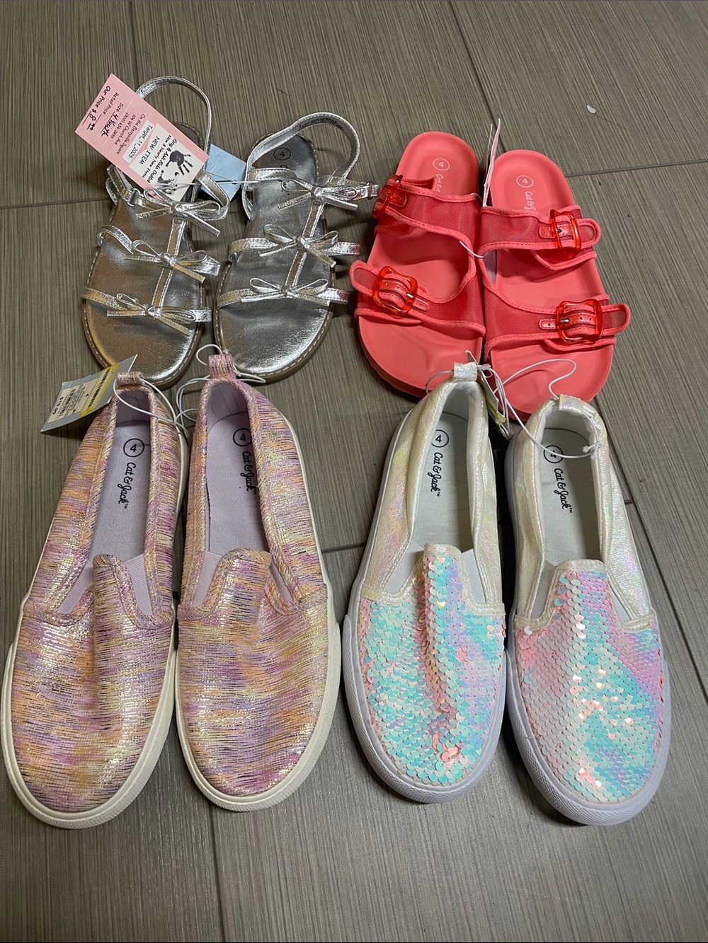 Girl Cat & Jack Shoe Bundle Size 4Y